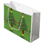 Groene kerstbomen Thunder_Cove Groot Cadeauzakje (Voorkant Gekanteld)