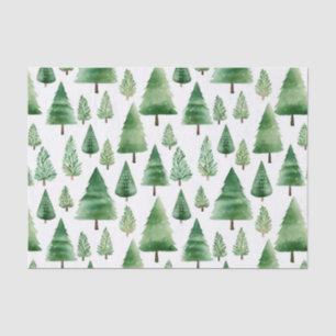 Groene kerstbomen tissuepapier