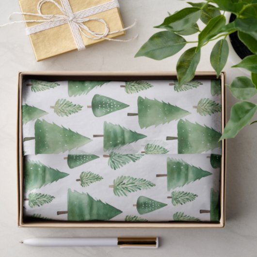 Groene kerstbomen tissuepapier (Geschenk)