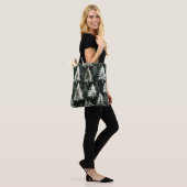 Groene kerstbomen tote bag (Op model)