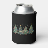 Groene Kerstbomen Vakantie Kerstmis Blikjeskoeler (Blikje Voorkant)