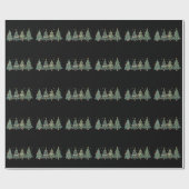 Groene Kerstbomen Vakantie Kerstmis Cadeaupapier (Vlak)