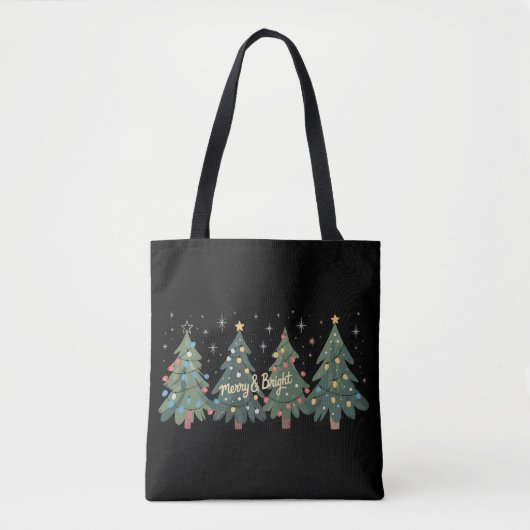 Groene Kerstbomen Vakantie Kerstmis Tote Bag (Voorkant)
