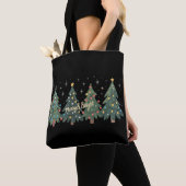 Groene Kerstbomen Vakantie Kerstmis Tote Bag (Dichtbij)