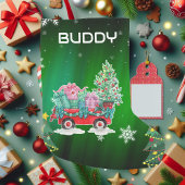 Groene Kerstbomen Winkelwagen Kleine Kerstsok