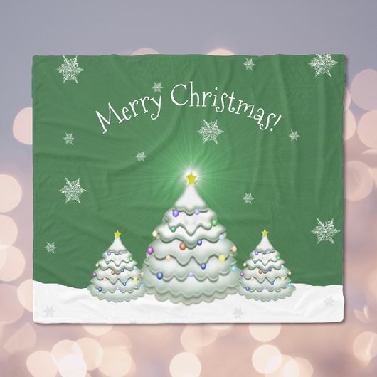 Groene kerstboom Blanket Fleece Deken