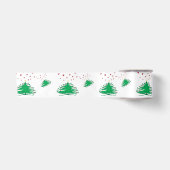 Groene Kerstboom Brede Satijnen Lint, 2 Yard Lint (Voorkant)