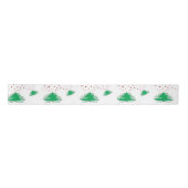 Groene Kerstboom Brede Satijnen Lint, 2 Yard Satijnen Lint (Voorkant)