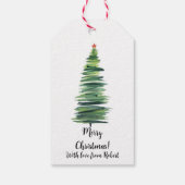 Groene kerstboom cadeaulabel (Achterkant)