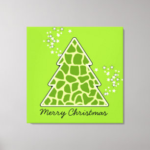 Groene kerstboom canvas afdruk
