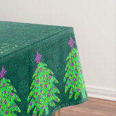 Groene Kerstboom Chic Elegant Gepersonaliseerd Tafelkleed (Voorbeeld)