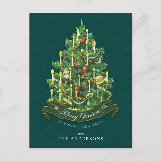 Groene kerstboom - Classic - aangepast Briefkaart (Voorkant)