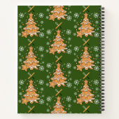 Groene Kerstboom Cookie Baking Crew Sneeuwvlokken Notitieboek (Achterkant)