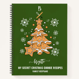 Groene Kerstboom Cookie Baking Crew Sneeuwvlokken Notitieboek