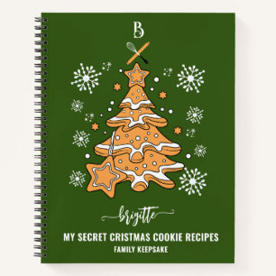 Groene Kerstboom Cookie Baking Crew Sneeuwvlokken Notitieboek