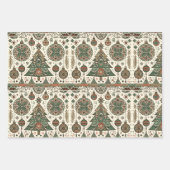 Groene kerstboom decor inpakpapier vel (Voorkant 2)