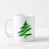 Groene kerstboom Doodle Koffiemok (Links)