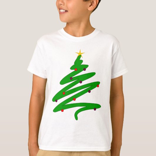 Groene kerstboom Doodle T-shirt (Voorkant)