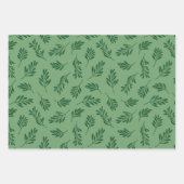 Groene kerstboom en Botanische vakantiebladeren Inpakpapier Vel (Voorkant 3)