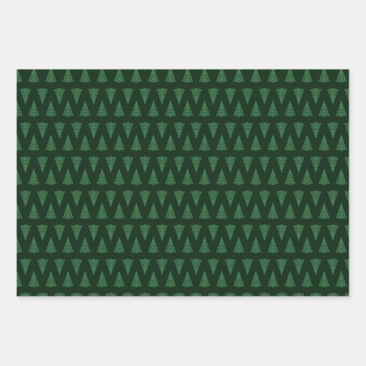 Groene kerstboom en Botanische vakantiebladeren Inpakpapier Vel (Voorkant 2)