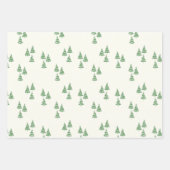 Groene kerstboom en Botanische vakantiebladeren Inpakpapier Vel (Voorkant)
