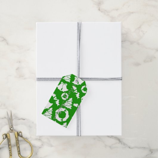 Groene kerstboom en Cadeaus cadeau Labels Cadeaulabel (Met Touw)