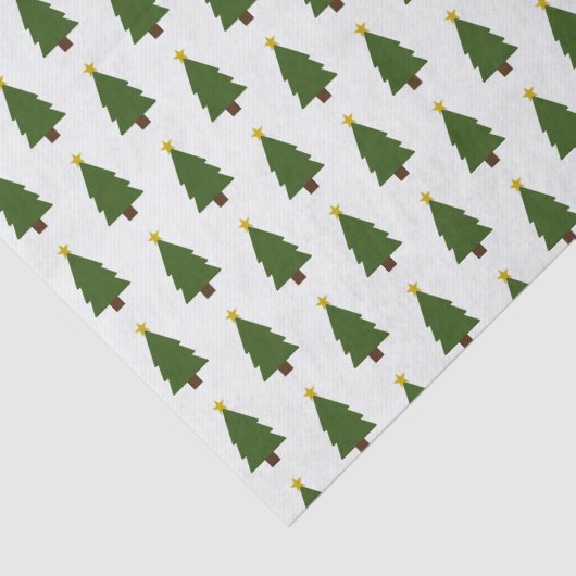 Groene Kerstboom en Gouden Ster Tissuepapier (Detail)