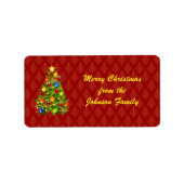 Groene kerstboom etiket (Voorkant)