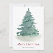 Groene kerstboom feestdagenkaart (Voorkant)