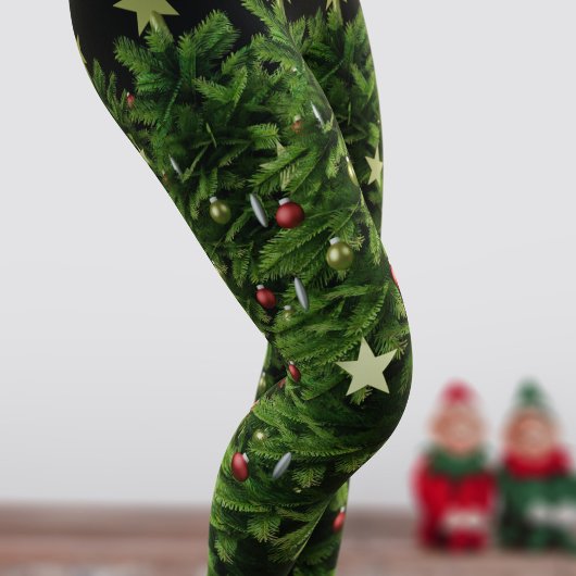 Groene Kerstboom Feestelijke Vakantie Leggings