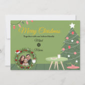 Groene Kerstboom Foto Bedankkaart | Holida (Voorkant)