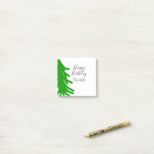 Groene kerstboom gelukkige verjaardag december win post-it® notes (Op bureau)
