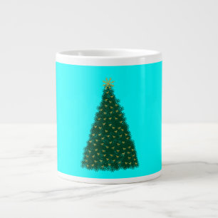 Groene Kerstboom, Gouden Rennende Paarden, Aqua Grote Koffiekop