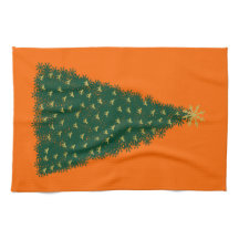 Groene Kerstboom, Gouden Rennende Paarden, Oranje