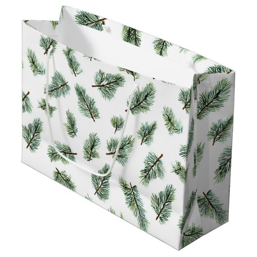 Groene Kerstboom Groot Cadeauzakje (Voorkant Gekanteld)