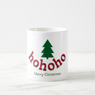 Groene Kerstboom HoHoHo Rood Vrolijk Kerstfeest Koffiemok