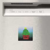 Groene kerstboom in pot magneet (Insitu (Vaatwasser))