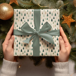 Groene kerstboom inpakpapier