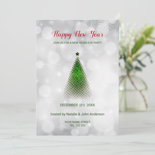 Groene kerstboom kaart (Staand voorkant)