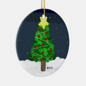Groene Kerstboom Keramisch Ornament (Rechts)