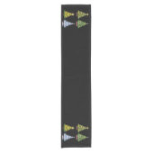 Groene Kerstboom Kerstvakantie Winter Korte Tafelloper (Voorkant)