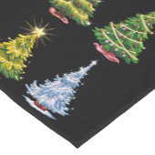 Groene Kerstboom Kerstvakantie Winter Korte Tafelloper (Hoek)