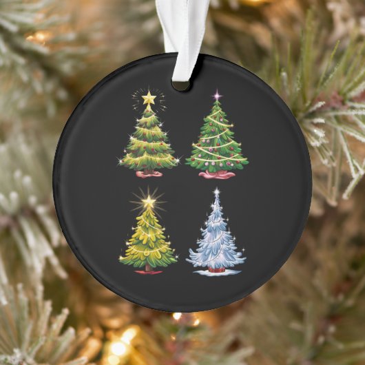 Groene Kerstboom Kerstvakantie Winter Ornament (Boom)