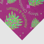 Groene kerstboom Kleurrijk vakantieplezier Tissuepapier (Detail)