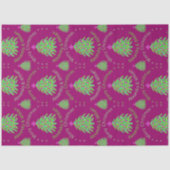 Groene kerstboom Kleurrijk vakantieplezier Tissuepapier (Voorkant)