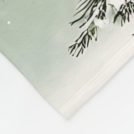 Groene Kerstboom Kleurrijke Ornamenten Witte Sneeu Fleece Deken (Hoek)