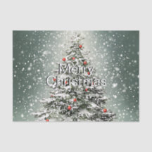 Groene Kerstboom Kleurrijke Ornamenten Witte Sneeu