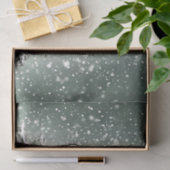 Groene Kerstboom Kleurrijke Ornamenten Witte Sneeu Tissuepapier (Geschenk)