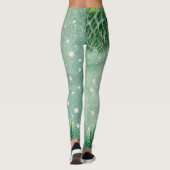 Groene kerstboom Leggings (Achterkant)