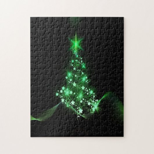 Groene kerstboom legpuzzel (Verticaal)